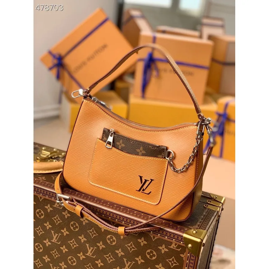 Louis Vuitton Marelle чанта 25 см Epi Canvas колекция пролет/лято 2021 M80794, златисто мед