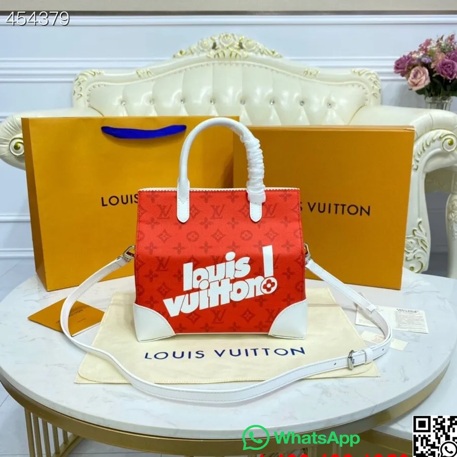 Louis Vuitton Bæreveske 24 Cm Monogram Lerret Vår/sommer 2021 Kolleksjon M46113, Rød