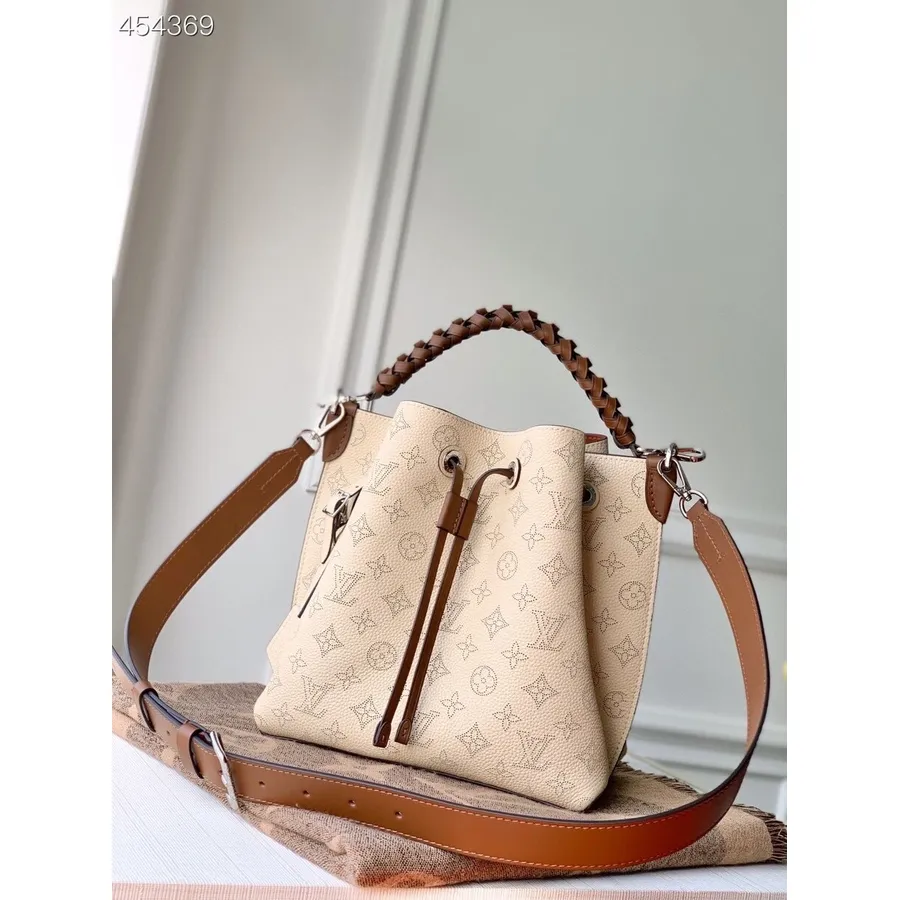 Louis Vuitton Muria Taske 22 Cm Mahina Kalveskind Læder Forår/sommer 2021 Kollektion M55801, Creme