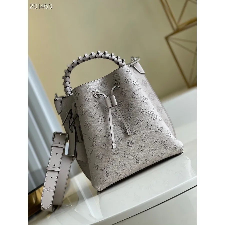 Louis Vuitton Muria Taske 22cm Mahina Kalveskind Læder Forår/sommer 2021 Kollektion M57526, Mist