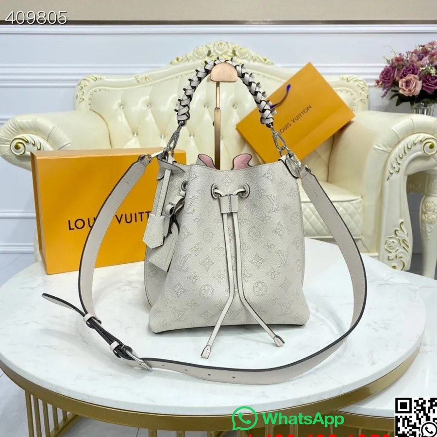 Louis Vuitton Muria Taske 22cm Mahina Kalveskind Læder Forår/sommer 2021 Kollektion M57526, Mist