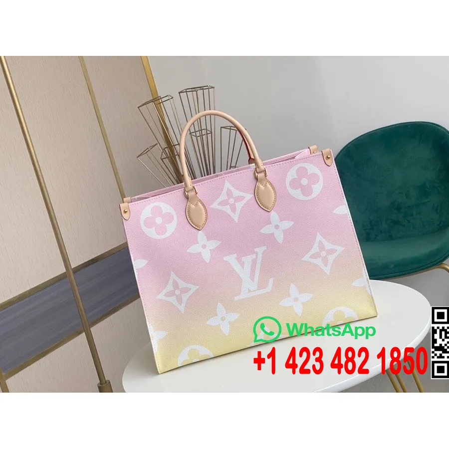 Louis Vuitton Onthego Gm Taske 42cm Monogram Canvas Forår/sommer 2021 Kollektion M57641, Lys Pink