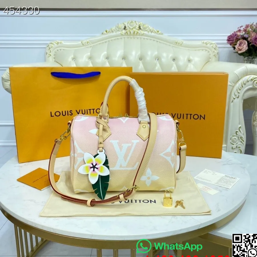 Louis Vuitton Speedy Bandouliere Bag 25cm μονόγραμμα καμβάς συλλογή άνοιξη/καλοκαίρι 2021 M45724, απαλό ροζ