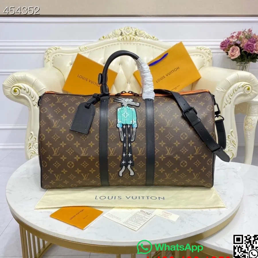 Louis Vuitton Zoom Med Venner Keepall Bandouliere 45cm Monogram Lærred Forår/sommer 2021 Kollektion M45616, Brun