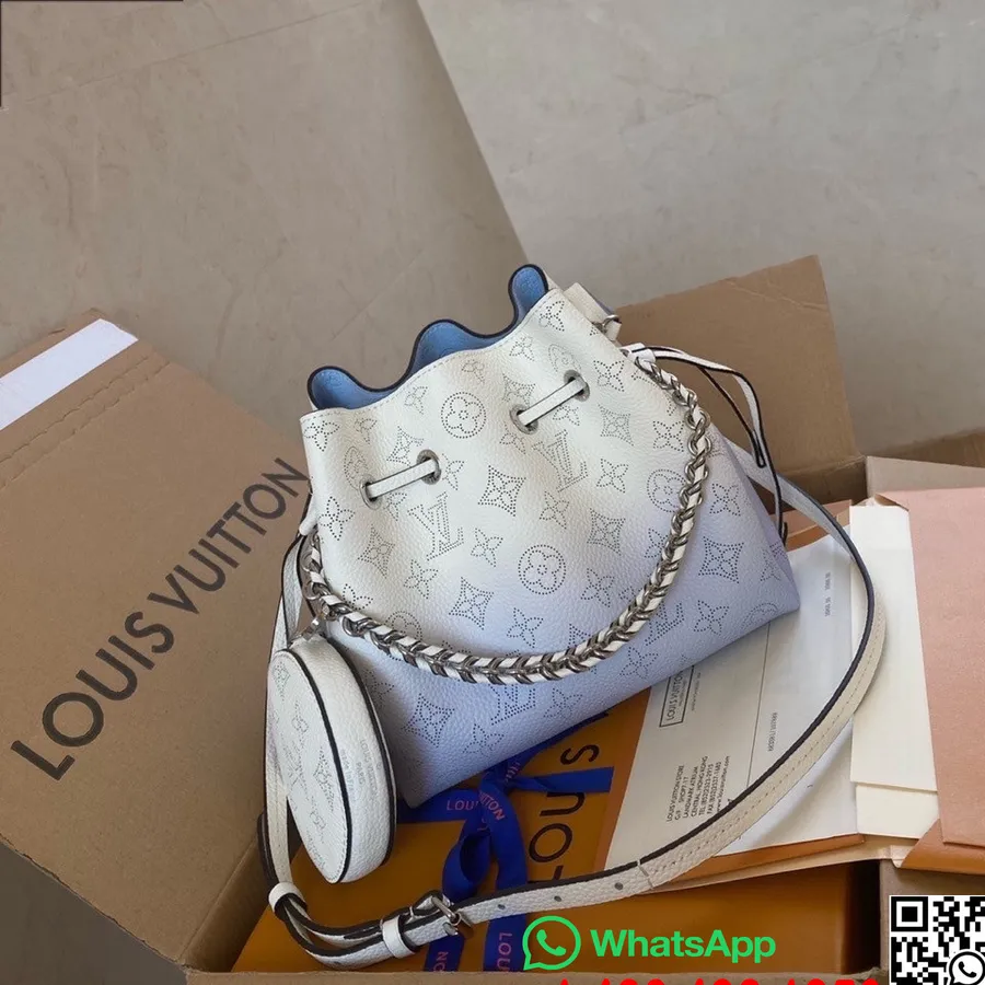 Bolsa Louis Vuitton Bella Bucket 22cm Couro De Bezerro Mahina Coleção Primavera/verão 2021 M57855, Azul Claro