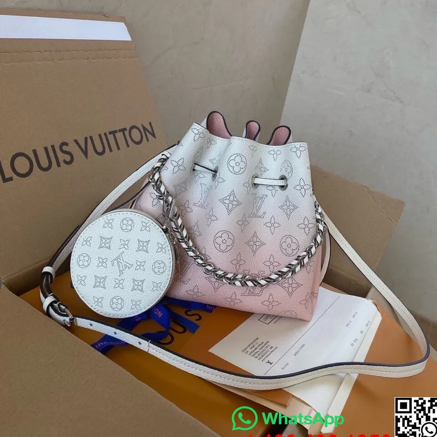 Bolsa Louis Vuitton Bella Bucket 22cm Couro De Bezerro Mahina Coleção Primavera/verão 2021 M57856, Rosa Claro