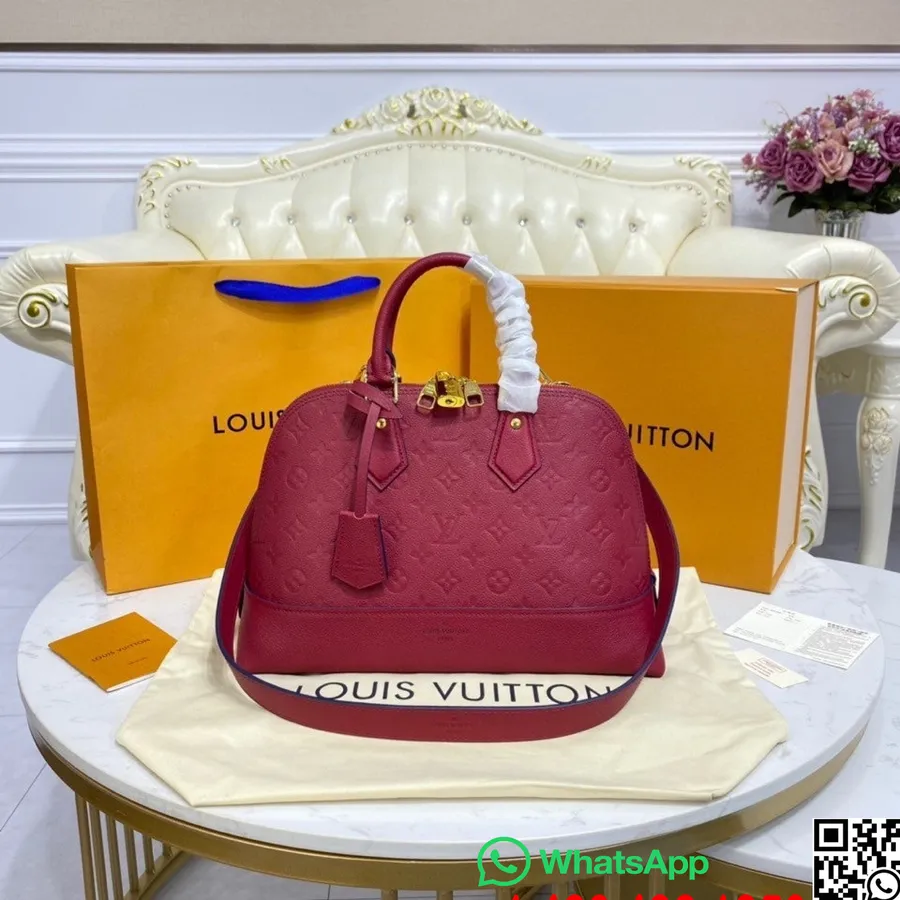 Louis Vuitton Neo Alma Taška 34cm Monogram Empreinte Plátno Jaro/léto 2021 Kolekce M44832, Vínová