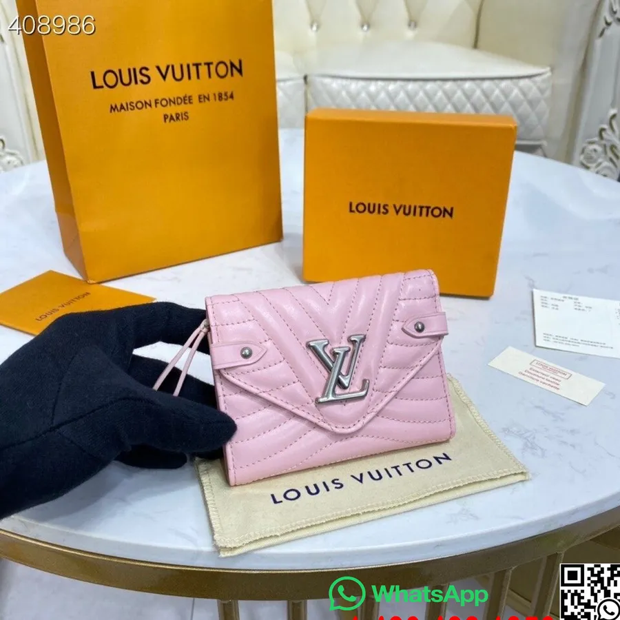 Portafoglio Compatto Louis Vuitton New Wave 12 Cm Pelle Di Vitello Collezione Primavera/estate 2021 M63730, Rosa