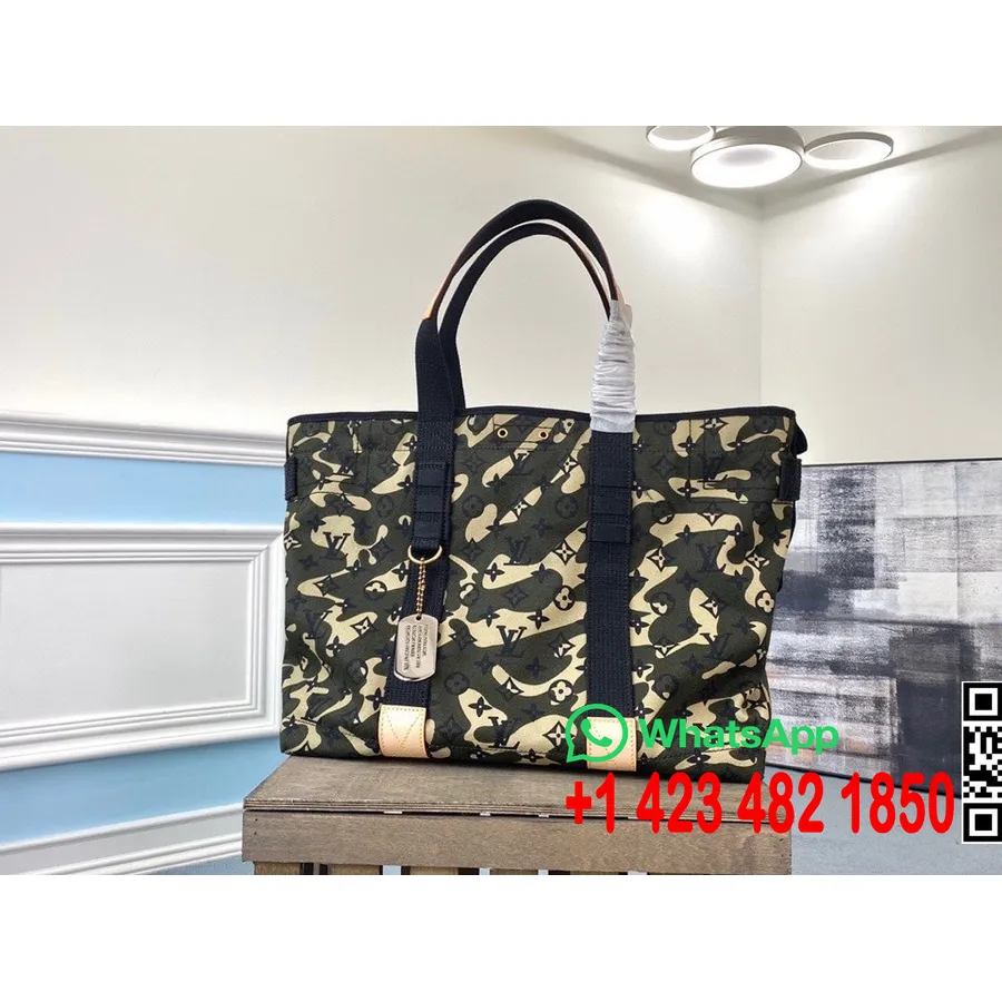 Louis Vuitton Lerretsveske 38 Cm Monogram Lerret Vår/sommer 2021 Kolleksjon M95783, Grønn