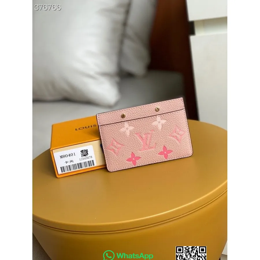 Louis Vuitton Mini Pochette Kiegészítők 12cm Monogram Empreinte Bőr Tavaszi/nyári 2021 Kollekció M80401, Bouton De Rose Pin