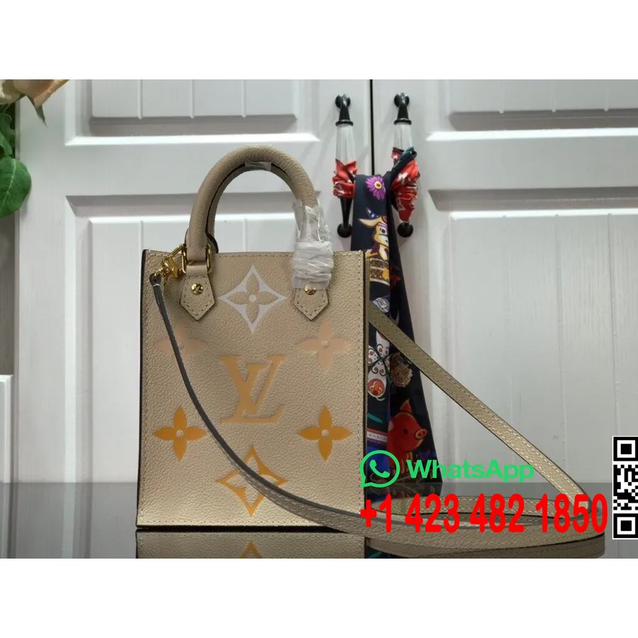 Louis Vuitton Sac Plat 20cm Monogram Empreinte Bőr Tavaszi/nyári 2021 Kollekció M80449, Krém/sáfrány