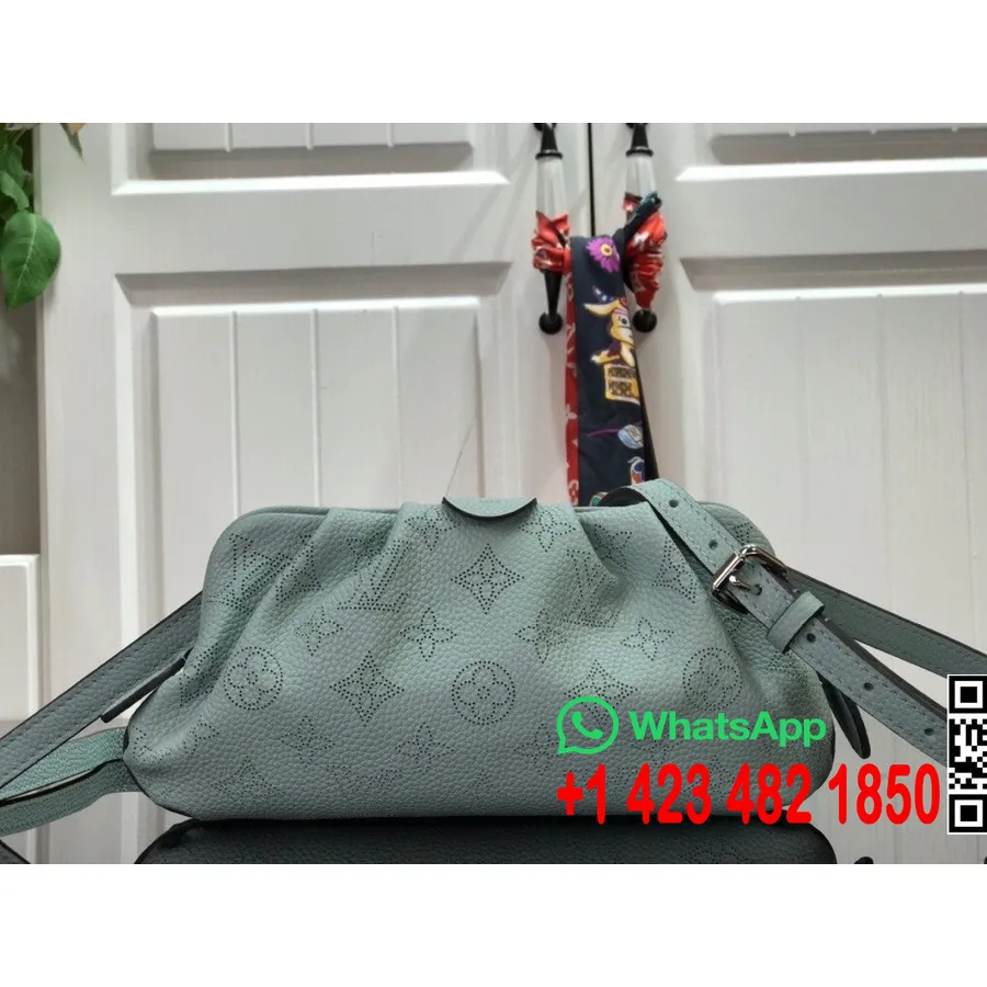 Sac Louis Vuitton Scala 23cm Cuir De Veau Mahina Collection Printemps/été 2021 M80094, Vert Lagon