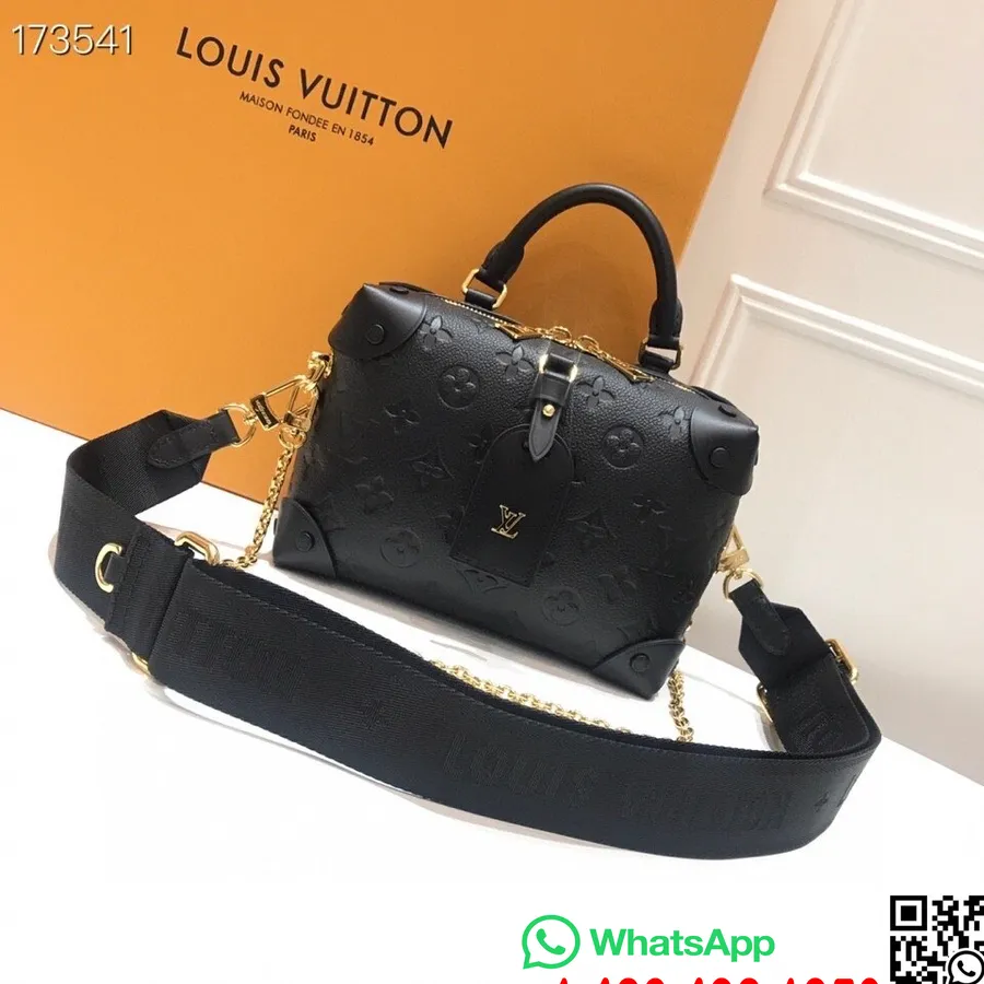 Louis Vuitton Petite Malle Souple чанта 20 см монограм Empreinte Canvas колекция есен/зима 2020 M45393, ноар