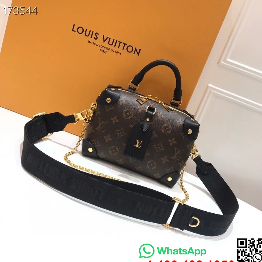 Louis Vuitton Petite Malle Levestáska 20cm Monogram Vászon ősz/tél 2020 Kollekció M45571, Fekete