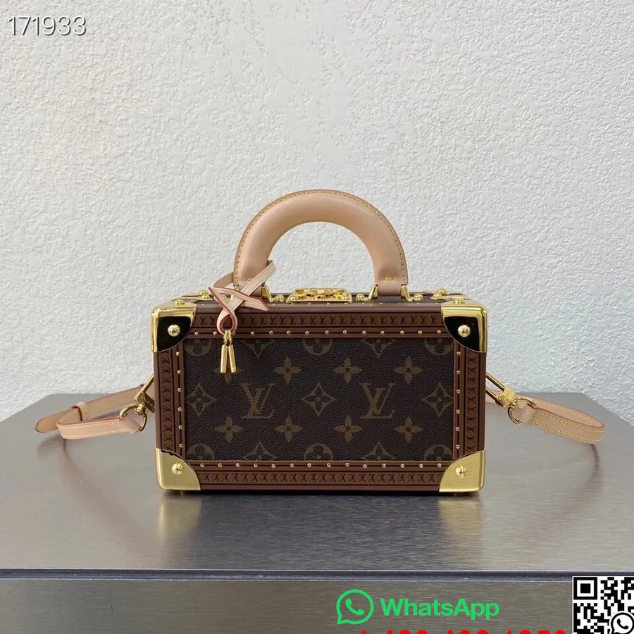 Tas Kotak Bagasi Louis Vuitton Koleksi 23cm Kanvas Monogram Cruise 2021, Coklat