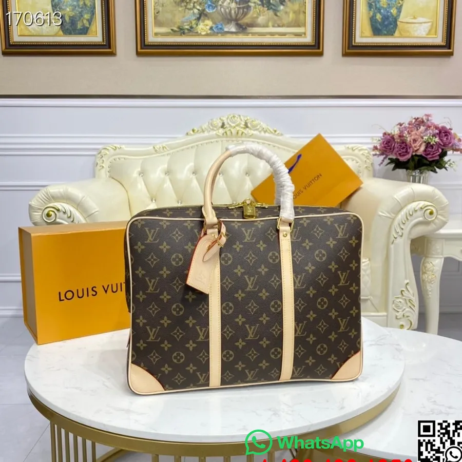 Louis Vuitton Porte Documents Voyage Bag 42cm Monogram Canvas Spring/Summer 2021 Collection M40226, Brown