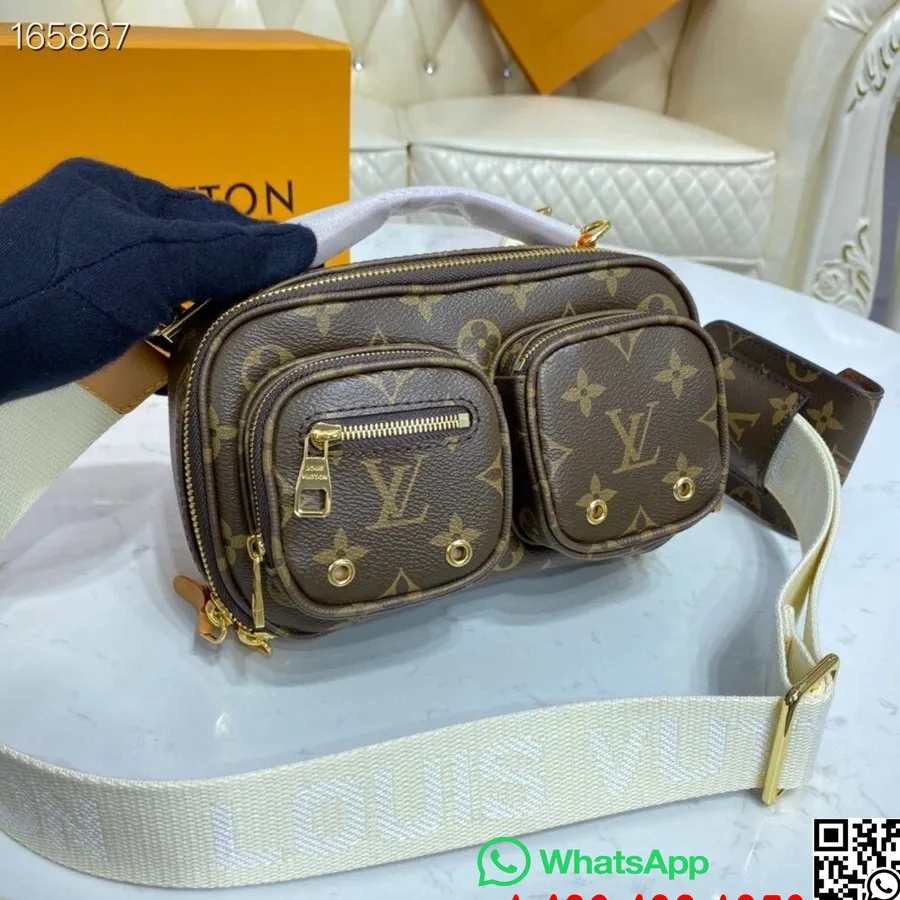 Louis Vuitton Geronimos τσάντα 24cm μονόγραμμα καμβάς άνοιξη/καλοκαίρι 2021 συλλογή 45673, καφέ