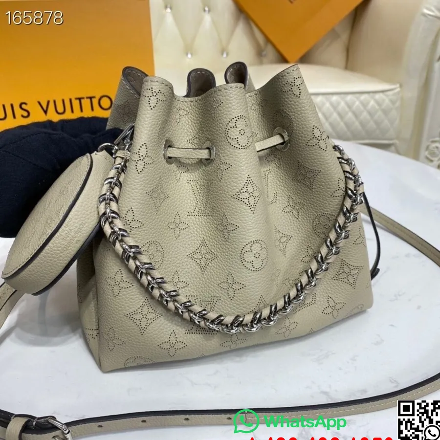 Bolsa Louis Vuitton Bella Bucket 22cm Couro De Bezerro Mahina Coleção Outono/inverno 2020 M57201, Galet