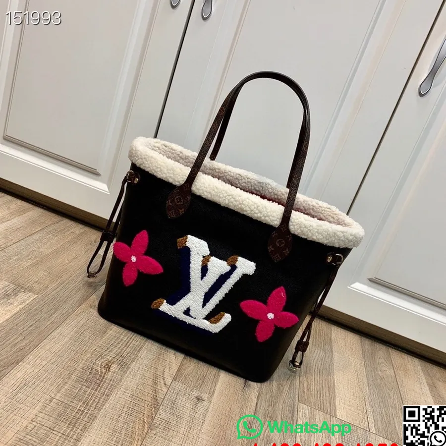 Louis Vuitton Teddy Neverfull Táska 32cm Túlméretezett Monogram Borjúbőr Vászon ősz/tél 2020 Kollekció M56960, Noir