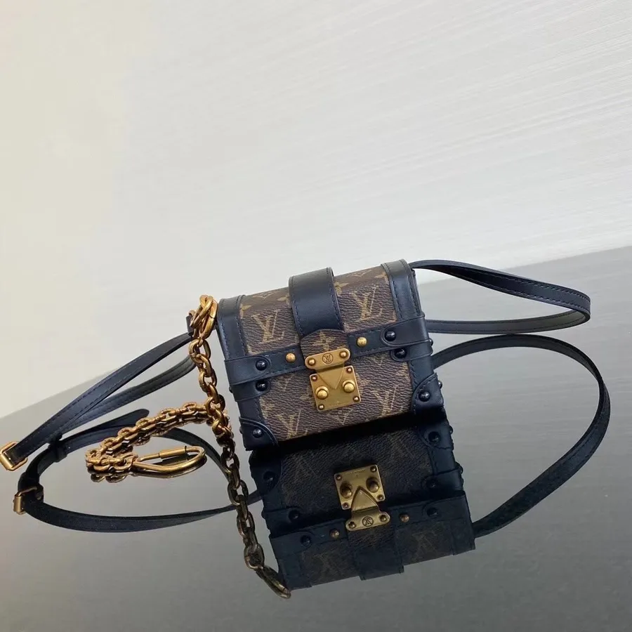 Louis Vuitton Mini Pagasiruumi Esmatarbekaupade Võtmehoidja Kott 12cm Monogramm Lõuend Antiikkuld Riistvara Sügis/talv 2020 Koll