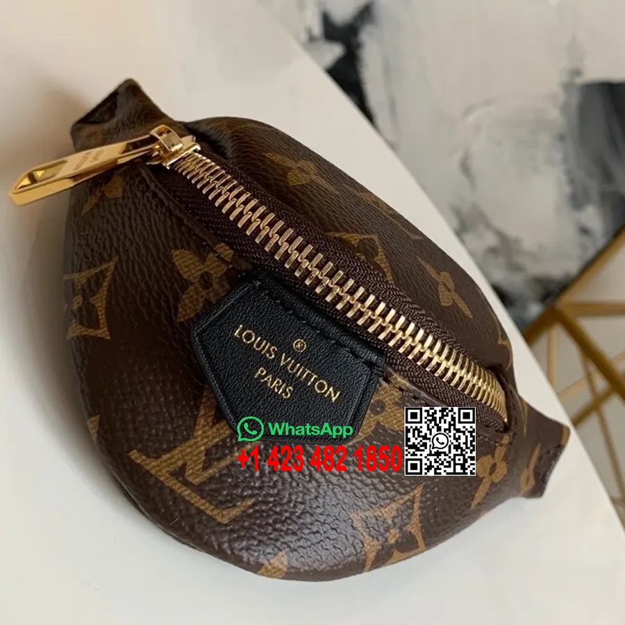 Louis Vuitton Mini Bolsa De Pulso Bolsa De Moedas Bumbag 10 Cm Monograma Lona Coleção Primavera/verão 2020 M43648, Marrom