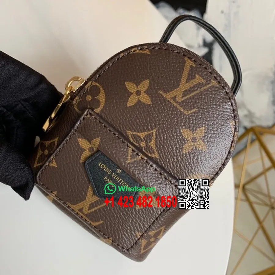 Louis Vuitton Pulso Mini Bolso Mochila Moeda Bolsa 13 Cm Monograma Lona Coleção Primavera/verão 2020 M41566, Marrom