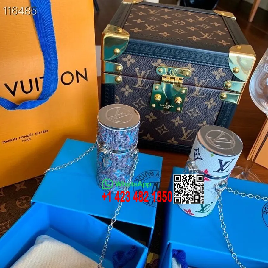 Louis Vuitton étui à Rouge à Lèvres Ensemble De Sacs 10cm Toile Monogram Collection Printemps/été 2019 Mp2516, Bleu