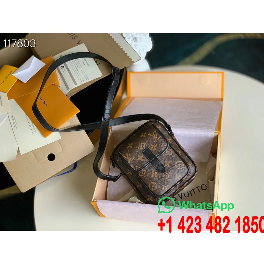 Tragbare Portemonnaie Von Louis Vuitton Christopher, 18 Cm, Monogramm-Makassar-Leinwand, Herbst-/Winterkollektion 2020, M42397,