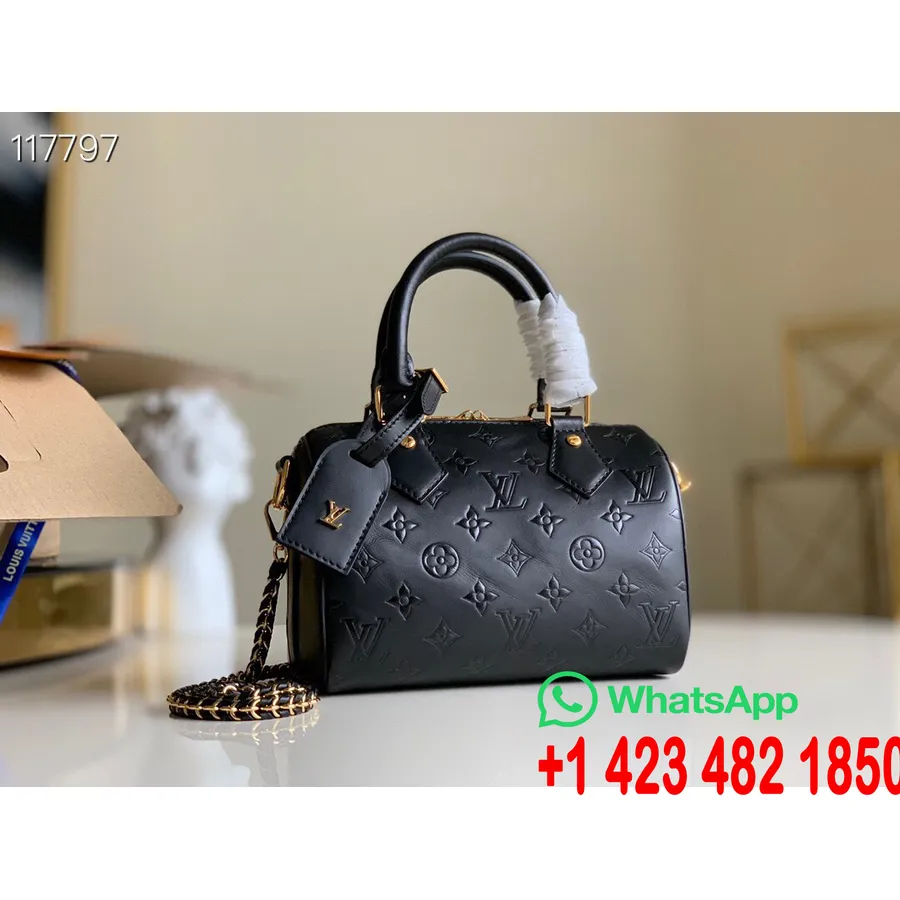 Louis Vuitton Speedy Bag 20 Cm Monogram Empreinte Canvas Herbst/Winter 2020 Kollektion M42397, Noir