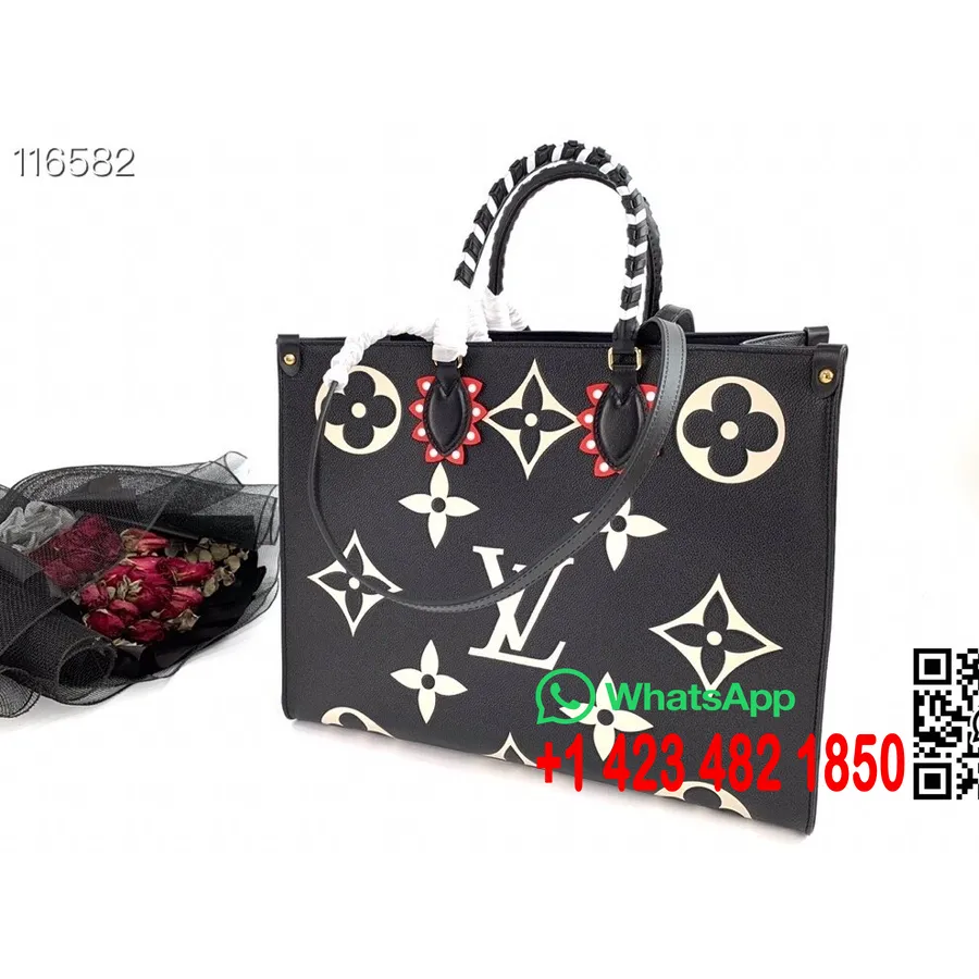 Louis Vuitton Crafty Onthego Bag 42 Cm Overdimensjonert Monogram Okseskinn Lerret Vår/sommer 2020 Kolleksjon M45373, Noir