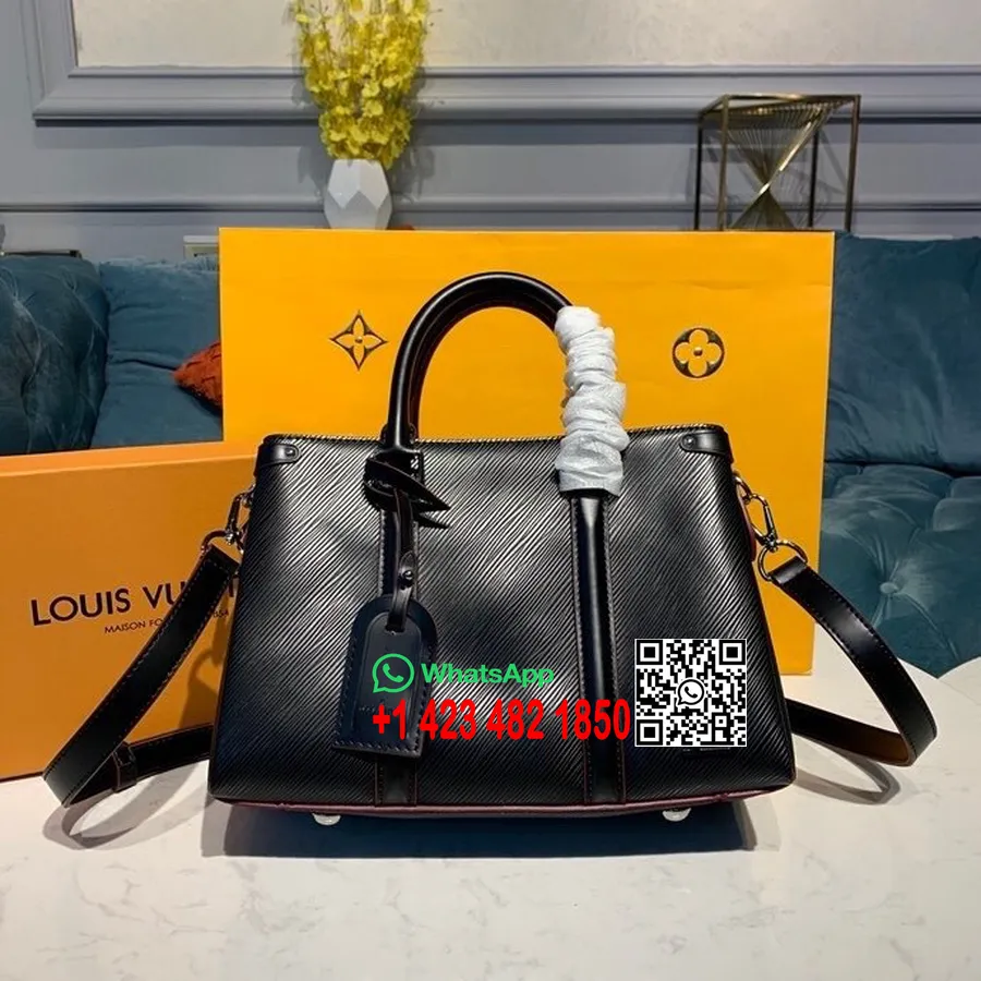 Louis Vuitton Soufflot Tote Bag 28cm Epi Canvas Vår/sommer 2020 Kolleksjon M55613, Noir