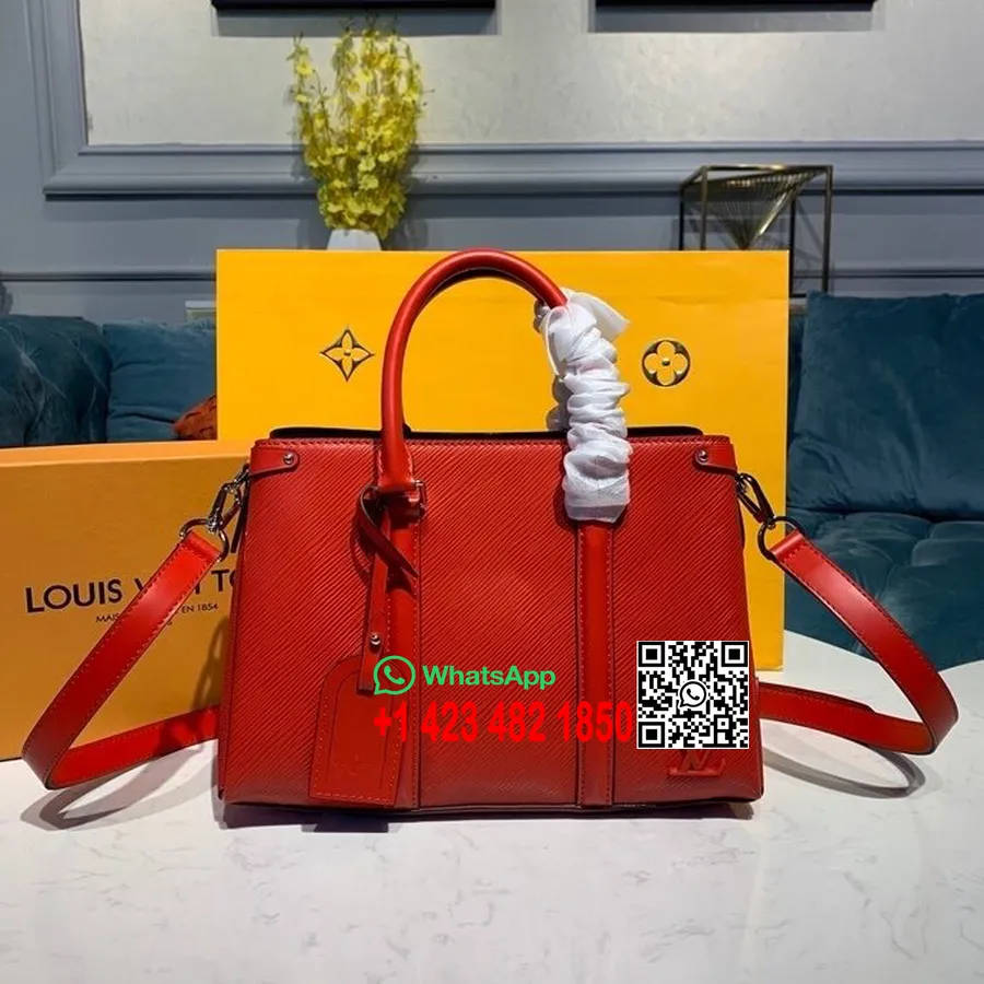 Louis Vuitton Soufflot Tote Bag 28cm Epi Canvas Vår/sommer 2020 Kolleksjon M55613, Rød