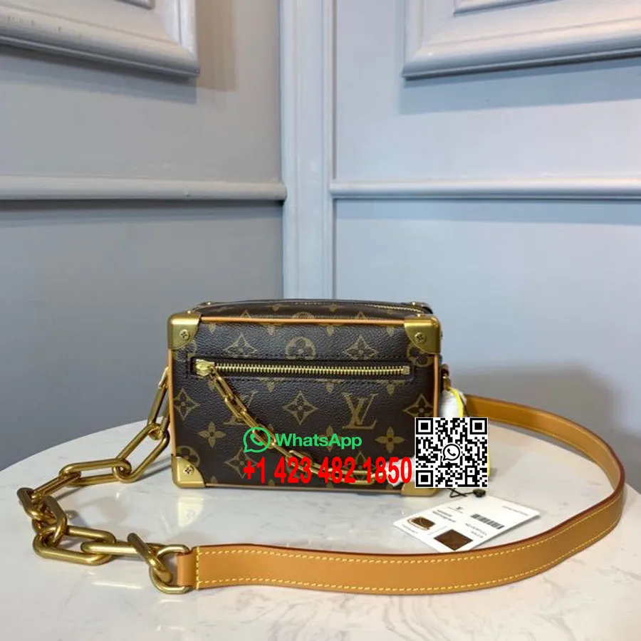 Louis Vuitton Mini μαλακό τσαντάκι κορμού 18cm με Nfc Reader μονόγραμμα καμβάς συλλογή άνοιξη/καλοκαίρι 2020 M68906, καφέ