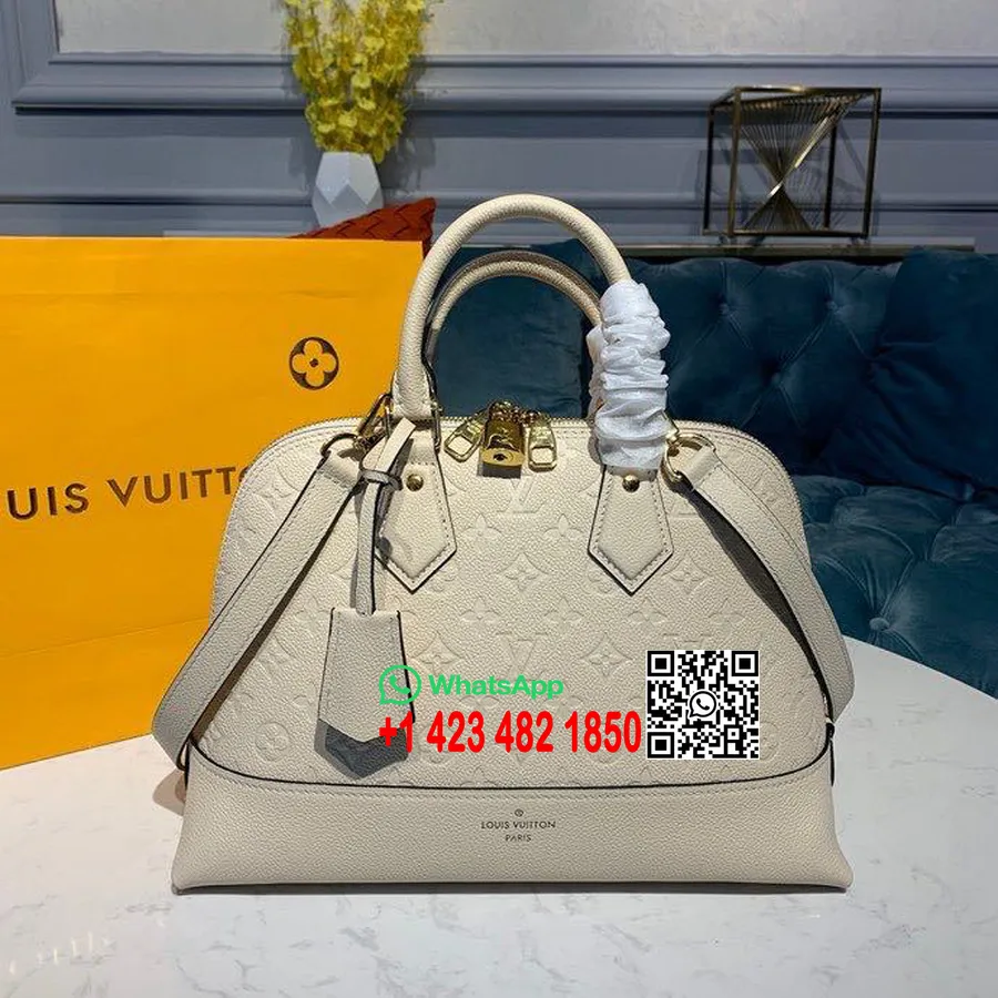 Louis Vuitton Neo Alma Veske 32 Cm Monogram Empreinte Lerret Vår/sommer 2020 Kolleksjon M44832, Creme