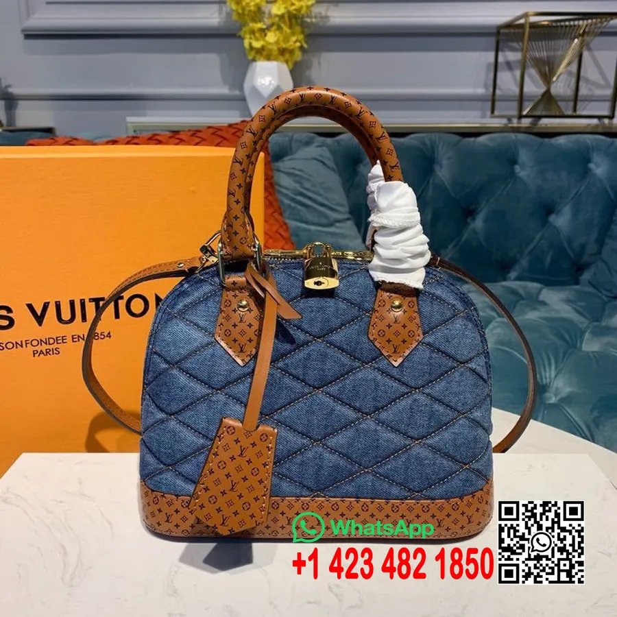 Louis Vuitton Alma Bb Taška 25cm Denim Monogram Plátno Kolekce Jaro/léto 2020 M40302, Modrá Džínovina