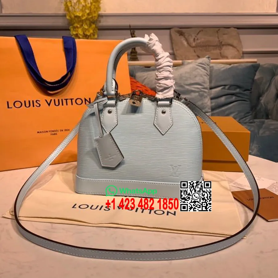 Sac Louis Vuitton Alma Bb 25cm Toile épi Collection Printemps/été 2020 M40302, Bleu Clair