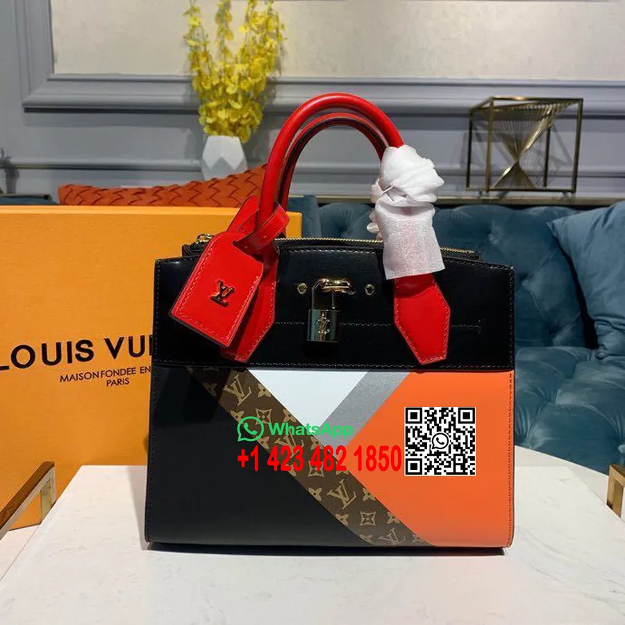 Louis Vuitton Městská Parní Taška 26cm Monogramová Páska Plátno Kolekce Jaro/léto 2020 M53802, červená