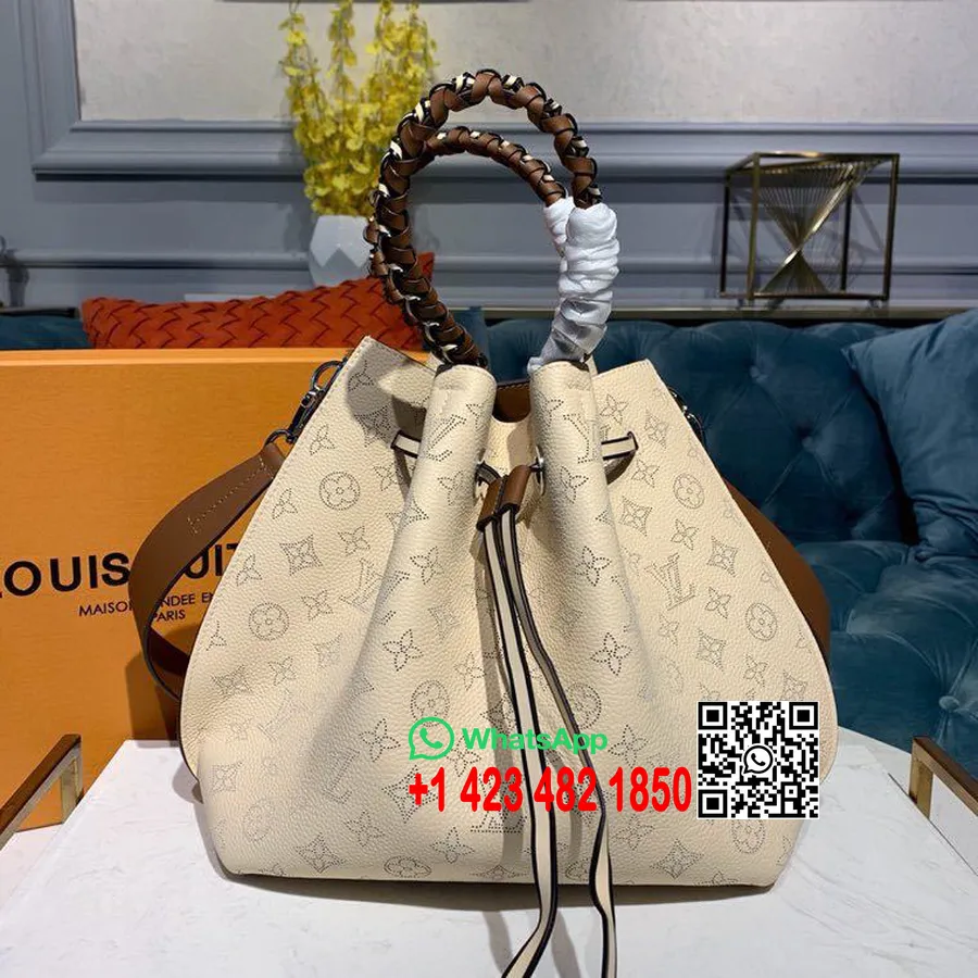 Louis Vuitton Girolata Tasche 30 Cm Mahina Kalbsleder Canvas Frühjahr/Sommer 2020 Kollektion M53915, Creme