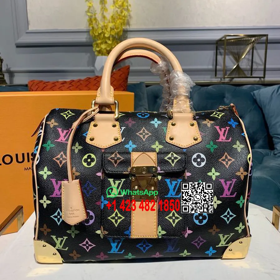 Louis Vuitton Kiirkott 30cm Monogramm Mitmevärviline Lõuend Kevad/suvi 2020 Kollektsioon M92643, Must