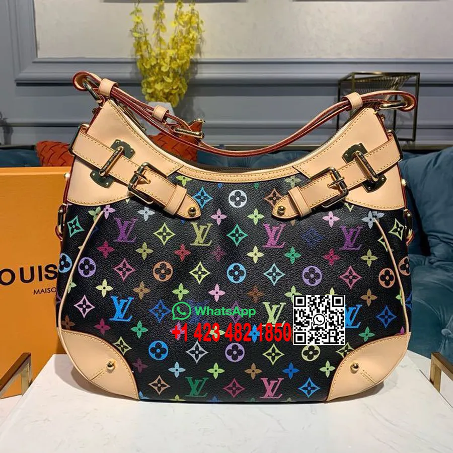 Louis Vuitton Torba Za čez Ramo Claudia 38cm Monogram Multicolore Canvas Kolekcija Pomlad/poletje 2020 M40193, črna