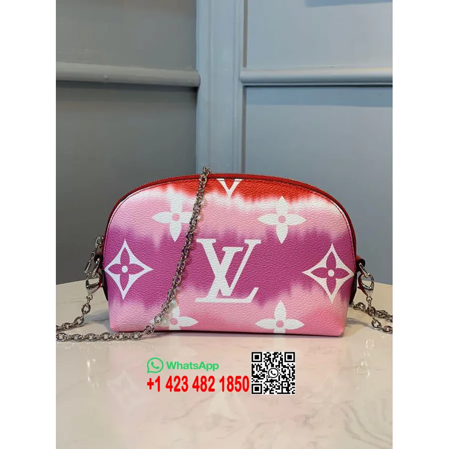 Louis Vuitton Tie Dye Escale Bolsa Cosmética 20cm Monograma Lona Primavera / Verão 2020 Coleção M69139, Vermelho