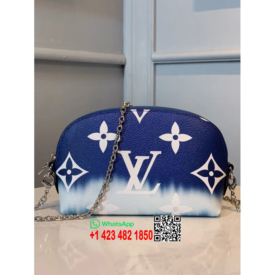 Louis Vuitton Tie Dye Escale Bolsa Cosmética 20cm Monograma Lona Primavera / Verão 2020 Coleção M69139, Azul