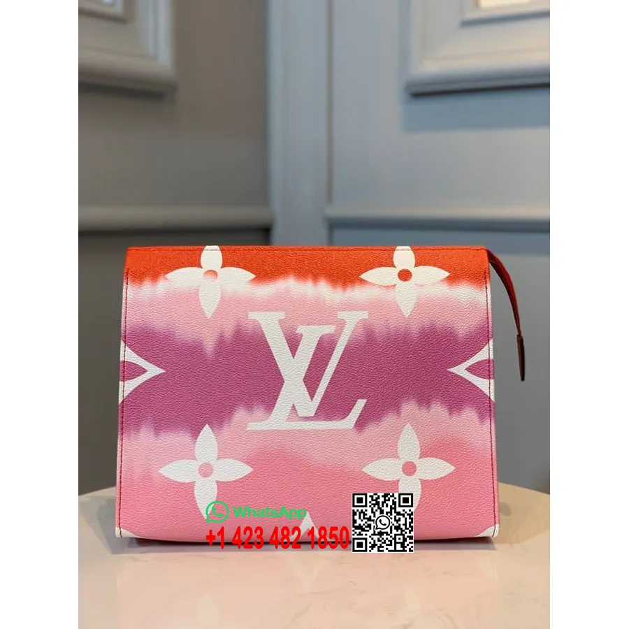 Louis Vuitton Tie Dye Escale Pochette 26cm Lona Monograma Colección Primavera/verano 2020 M69137, Rojo