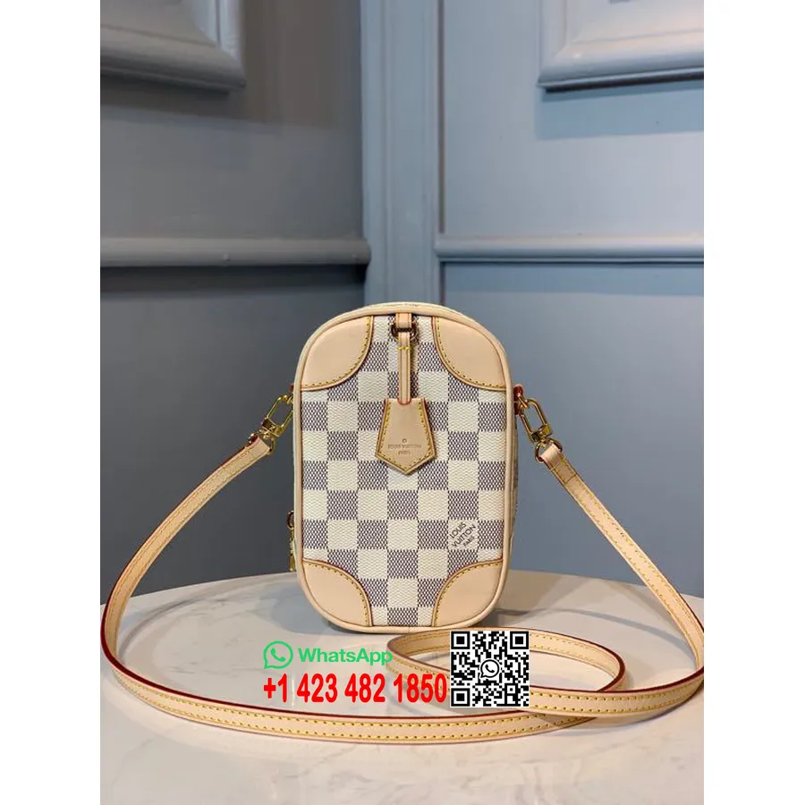 Louis Vuitton Neokapi Vertikal Veske 18 Cm Damier Azur Canvas Vår/sommer 2020 Kolleksjon N60360, Beige