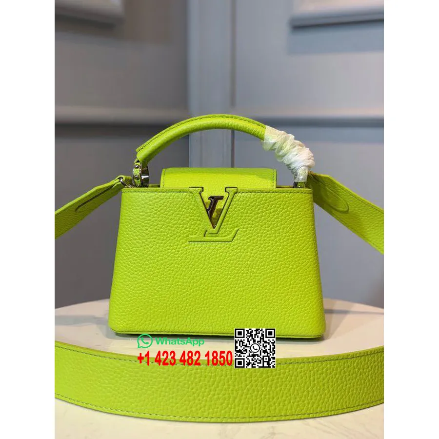 Louis Vuitton Capucines Mini Taška 22 Cm Taurillon Kožená Kolekcia Jar/leto 2020 M56071, Limetka