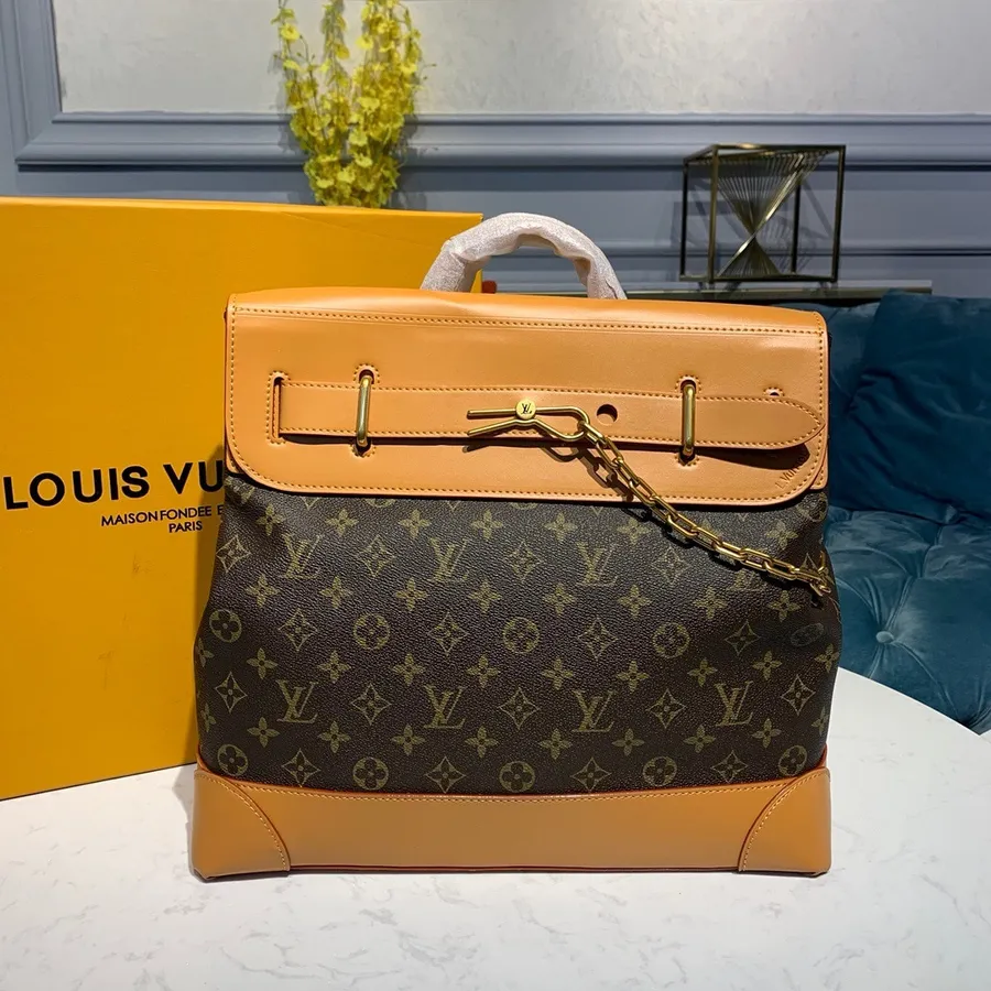 Louis Vuitton Steamer Pm Tas 38cm Monogram Canvas Lente/zomer 2020 Collectie M44997, Bruin