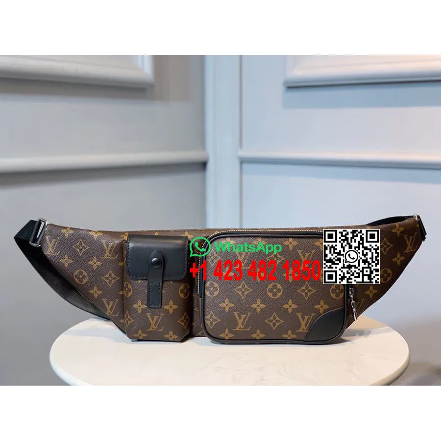 Louis Vuitton Heuptasje 50cm Monogram Macassar Canvas Lente/zomer 2020 Collectie M45337, Bruin