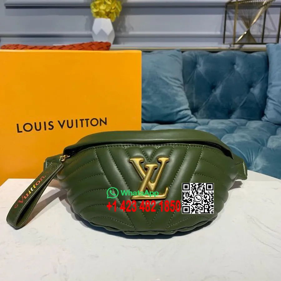 Louis Vuitton New Wave Heuptas 30cm Kalfsleer Lente/zomer 2020 Collectie M53750, Olijfgroen