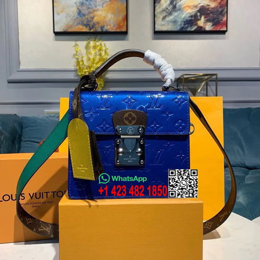 Louis Vuitton Spring Street Bag 20cm Monogram Vernis Canvas Vår/sommer 2020 Kolleksjon M90376, Royal