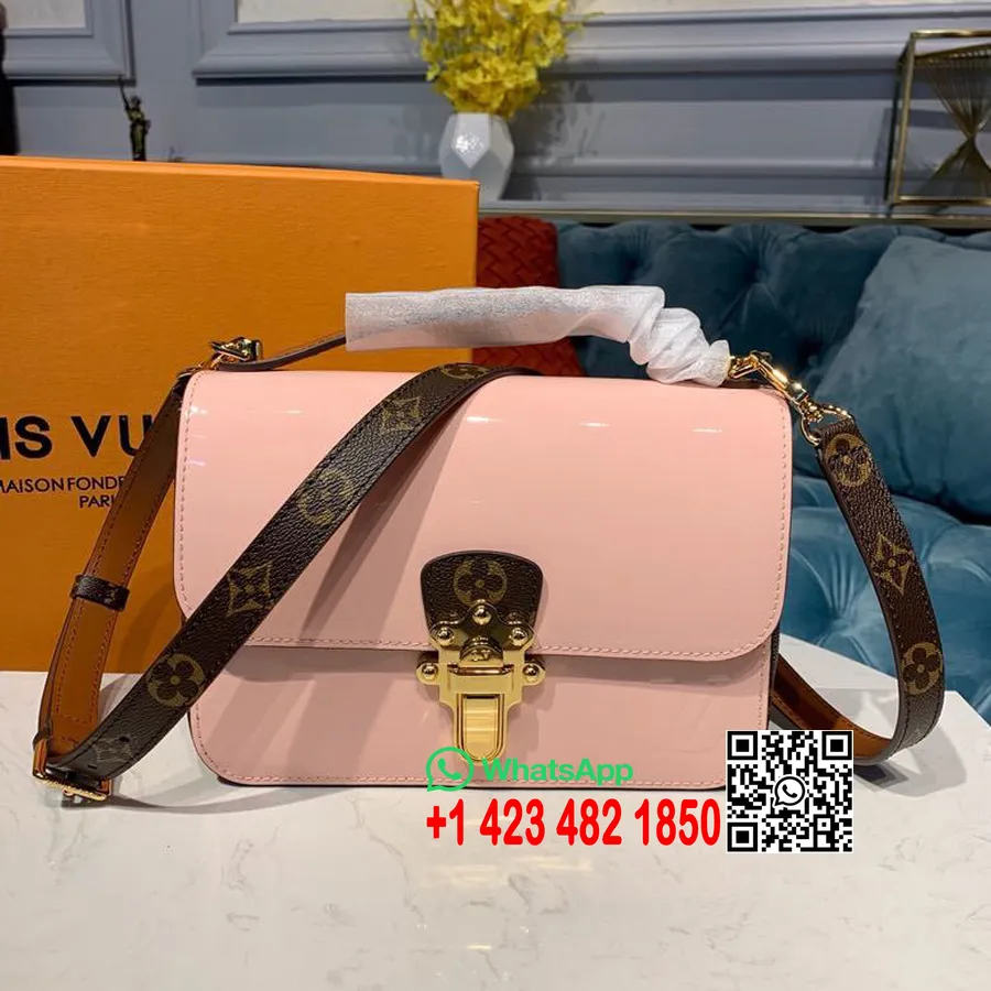 Louis Vuitton Wiśniowa Torba Bb Miroir Vernis/monogram Canvas 22cm Kolekcja Wiosna/lato 2020 M51952, Jasnoróżowy